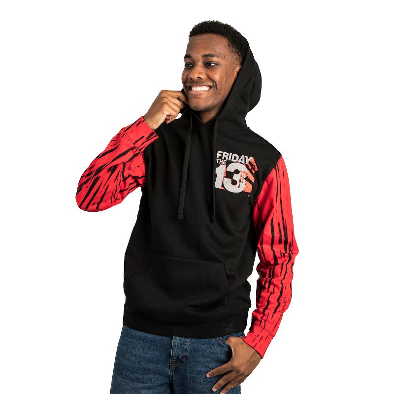 Friday the 13th Double-Sided Adult Red And Black Hoodie, 2 of 7