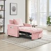 KWPZQEB Folding Sofa Bed, Convertible Sleeper Chair with Side Pockets and Adjustable Backrest, Pullout Sleeper Chair Bed for Living Room, Bedroom - 2 of 4