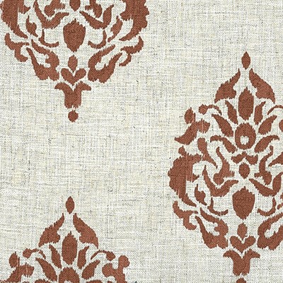 Cinnamon Red Medallion Blackout Grommet Curtains