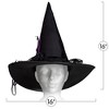 Skeleteen Women's Deluxe Pointed Witch Hat Costume Accessory - Black - image 3 of 4