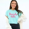 Simply Sage Market Women's Beverly Hills Cursive Short Sleeve Garment Dyed Tee - 2 of 4