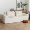 TiramisuBest Loveseat Sofa with Golden Metal Legs, Upholstered Two-Seater Club Couch for Living, Reading, Bedroom, Apartment, White - 2 of 4
