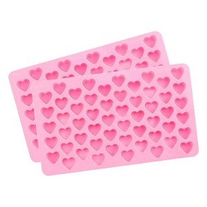 Aoibox 2 Pack Heart Silicone Molds, Non-Stick Food Grade for Baking, Candy, Jelly, DIY Treats, Candle & Lacquer Seal Making, Reusable & Easy to Use - 1 of 4