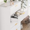 COZONY Fluted 5 Drawer Dresser, 47" Tall Modern Black Chest of Drawers with Gold Handles, Wood Storage Dresser for Bedroom, Closet, Living Room - 3 of 4