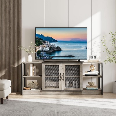 TV Stand Farmhouse Entertainment Center for 65 Inch TV Media Console Cabinet