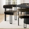 7 Piece Dining Set for 7,Extendable Wood Dining Table with 6 Upholstered Velvet Dining Chairs with Arm for Dining Room,Kitchen-Maison Boucle - 4 of 4