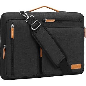 Hachikiko 360 Protective 15-15.6 Inch Laptop Shoulder Bag - Side Open Messenger Bag with 4 Zipper Pockets - 1 of 4