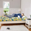 Japanese Futon Mattress, Thick Roll Up Tatami Floor Mat with Lemons and Leaves Pattern, Foldable and Portable Sleeping Mat - 2 of 4