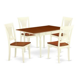 5-Piece Buttermilk and Cherry Solid Wood Top - Dining Room Set  (Seats 4) - 1 of 4