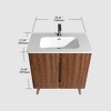 U094-Etna30F-305 Etna 30" Striped Walnut Bathroom Vanity with Sink, Freestanding & Wall Mounted Bathroom Cabinet Options for Modern Bathrooms, KD - 2 of 4