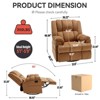 CAVINAS Swivel Rocker Recliner Chair, Multi-Functional Armchair for Living Room & Bedroom, Reading Chair with Adjustable Lumbar Support - 3 of 4