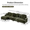 Modular L-Shaped Sectional Sofa with Flared Arms & Movable Ottoman - 2 of 4