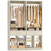 Besiost 25-In Closet Organizer with Wood Drawers and Cubbies, Freestanding Closet System with Hanging Rods - 2 of 4