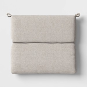 18"x20" Heathered Outdoor Chair Seat Cushion - Threshold™ - 1 of 4