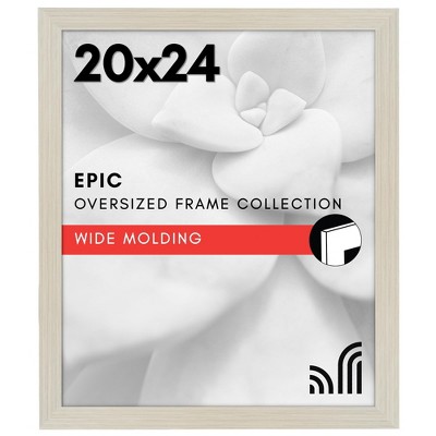 Americanflat 20x24 Poster Frame in Light Wood with Polished Plexiglass - Horizontal and Vertical Formats with Included Hanging Hardware