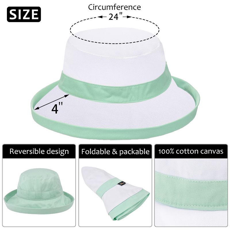 Tirrinia Bucket Hats for Women | UPF 50+ Sun Protection Cap for Garden, Beach, Travel and Outdoor, 5 of 7