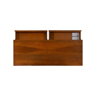 Walnut Double Brown Mid-century 6-Drawer Dresser