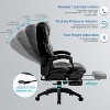 High Back Big & Tall 400lb Office Chair with Footrest Bonded Leather Ergonomic Executive Desk Computer Swivel Chair, Oversized Armchairs-The Pop Home - 4 of 4