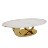 NicBex Marble Coffee Table with Sculptural Stainless Steel Base, Contemporary Center Table for Living Room & Lounge - 3 of 4