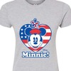Women's - Disney - Minnie Flag Heart Fitted Graphic T-Shirt - 2 of 3