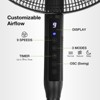 HYKOLITY Oscillating Pedestal Fan, 16 in Ultra Quiet Standing Fan with Remote and Timer 9 Speed Setting Air Circulator with DC Motor for Bedroom - 4 of 4
