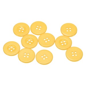 Unique Bargains Resin Craft DIY Round Flat 4-Hole Replacement Sewing Buttons 10 Pcs - 1 of 4