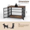 XBRIGH 26in Dog Crate with Lock & Double Door, Wooden Kennel End Table for Small/Medium Dogs, Aged Black - 4 of 4
