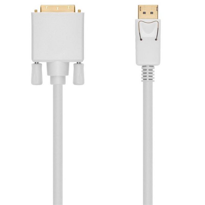 Monoprice Video Cable - 15 Feet - White | 28AWG DisplayPort to DVI Cable, 5 of 7