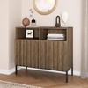 Storage Cabinet with Doors and Adjustable Shelves, Modern Farmhouse Sideboard Buffet Cabinet with Storage - 4 of 4