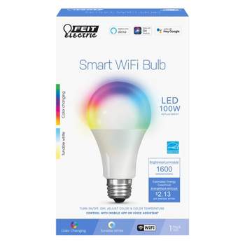 Feit Electric A21 E26 (Medium) LED Smart Bulb Color Changing 100 Watt Equivalence 1 pk