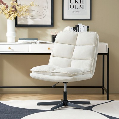 Clara Office Chair With 360-degree Swivel Base|ARTFUL LIVING DESIGN-Beige