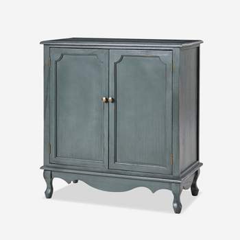 Hippe 34"Tall-2 Door Farmhouse Style Accent Cabinet with Adjustable Legs|Hulala Home