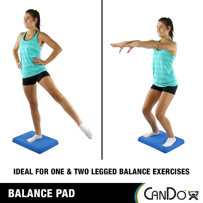 CanDo Balance Pad 16" x 20" x 2.5" Blue - Foam Stability Trainer for Balance, Stretching, Physical Therapy, Mobility, Rehabilitation and Core Training, 5 of 7
