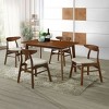 WestinTrends Mid Century Modern Solid Wood Upholstered Dining Side Chair (Set of 4) - 2 of 4