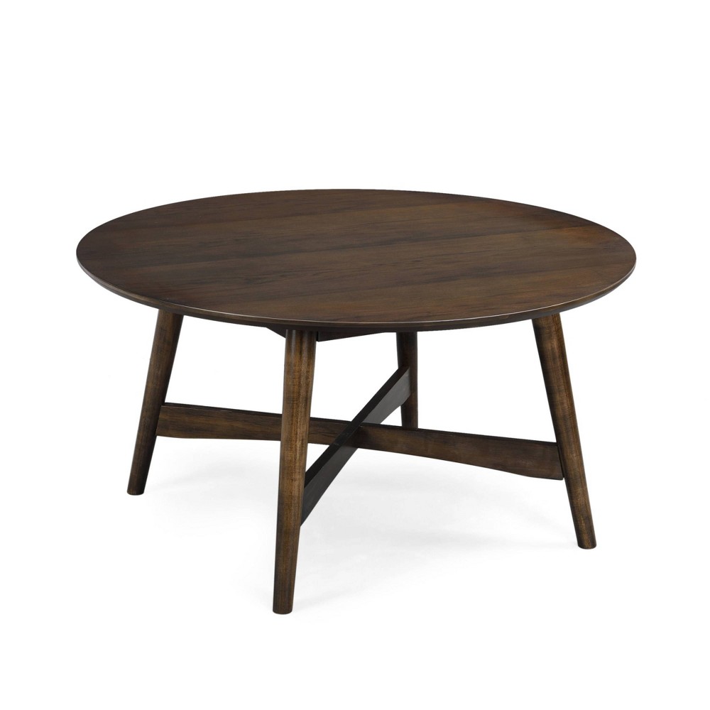 Photos - Coffee Table Behrens Mid-Century Modern Wood  Gray - Christopher Knight Hom