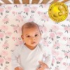 The Peanutshell Fitted Crib Sheets - Pink Roses and Ditsy Floral - 2pk - 4 of 4