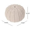 Bean Bag Ottoman Modern Durable Cotton Knit Seat for Living Room 19.5in-3irtyhousy - 4 of 4