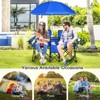SKONYON 2-Person All-in-One Camping Chair System with Adjustable Canopy & Built-In Cooler - 2 of 4