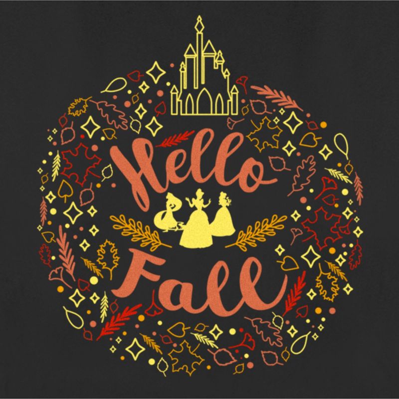 Women's Disney Princess Silhouettes Hello Fall T-Shirt, 2 of 5