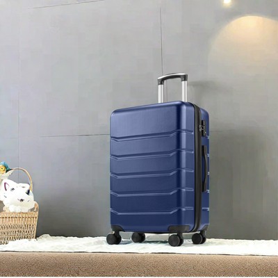 Maggift Luggage, Expandable Carry-On Suitcase with Dual Spinner Wheels and TSA Lock, Hard Shell for Business, Vacation, Travel, Blue, 13"*9"*21.5"
