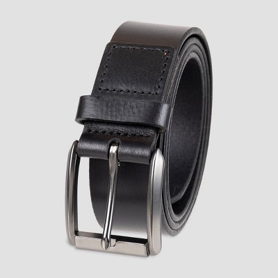 Black Leather Belt, Size S