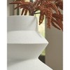 Signature Design by Ashley Naveen 18" Vase, White Geometric Polyresin - 3 of 4