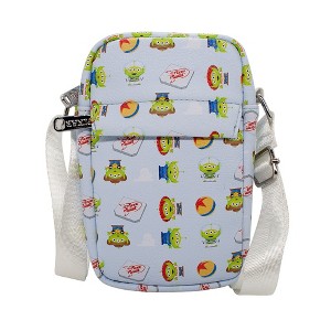 Disney Bag, Crossbody, Pixar Toy Story Alien Remix Pizza Planet Luxo Ball Collage, Vegan Leather - 1 of 4