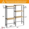 28"/30" Double Row Over Washer and Dryer Shelves, Freestanding 5 Tiers Laundry Room Storage and Organizer Standing Shelf - 2 of 4
