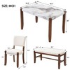 CAVINAS Dining Table Set for 4 Kitchen Table Modern Dining Table Space-Saving Dinette for Kitchen Dining Room, Small Space - 4 of 4
