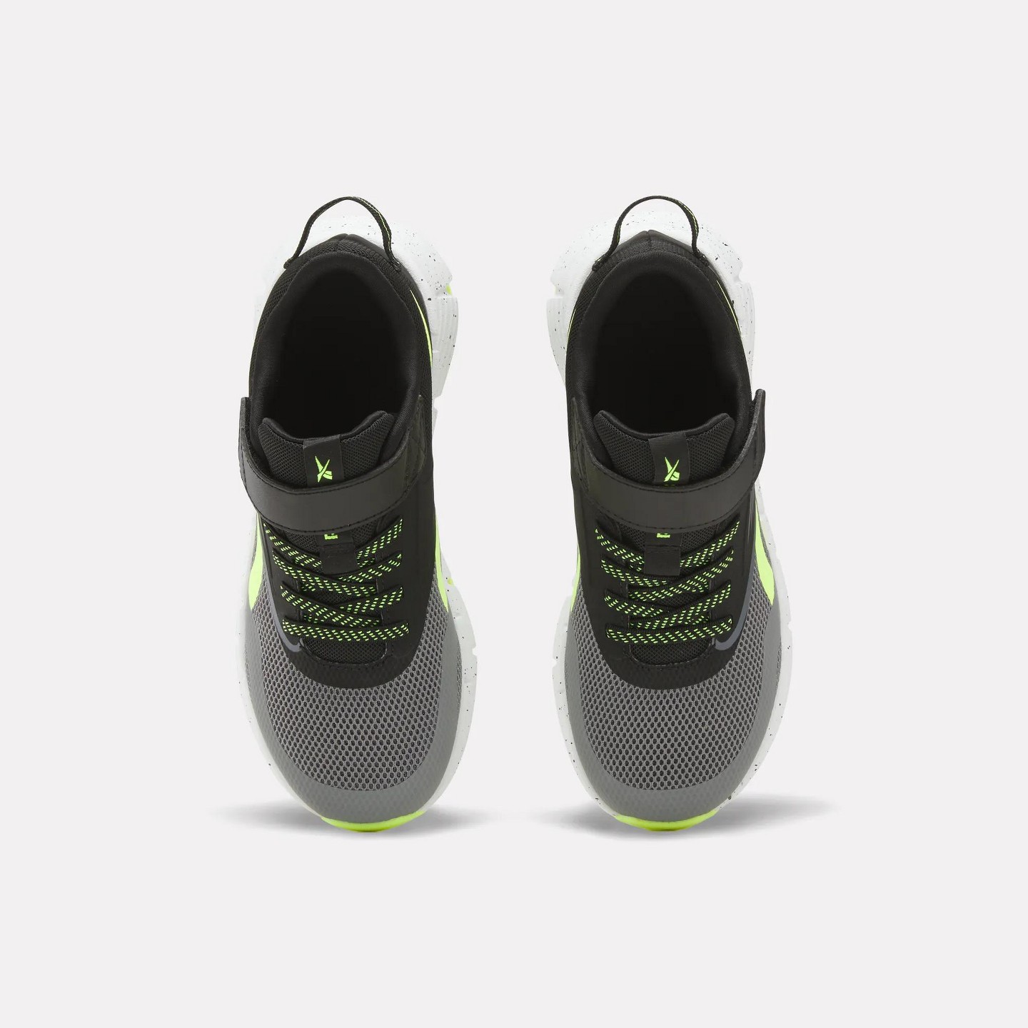Детские кроссовки Reebok Zig Dynamica 6 Running Shoes Size 3 Grey 4/Black/Digital Lime, цвет: Серый — фото 2