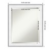 Amanti Art Maya Beveled Framed Bathroom Vanity Wall Mirror - 3 of 4