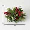 Sullivans Pine & Berry Artificial Orb Decorative Filler 4"H Red - 2 of 3