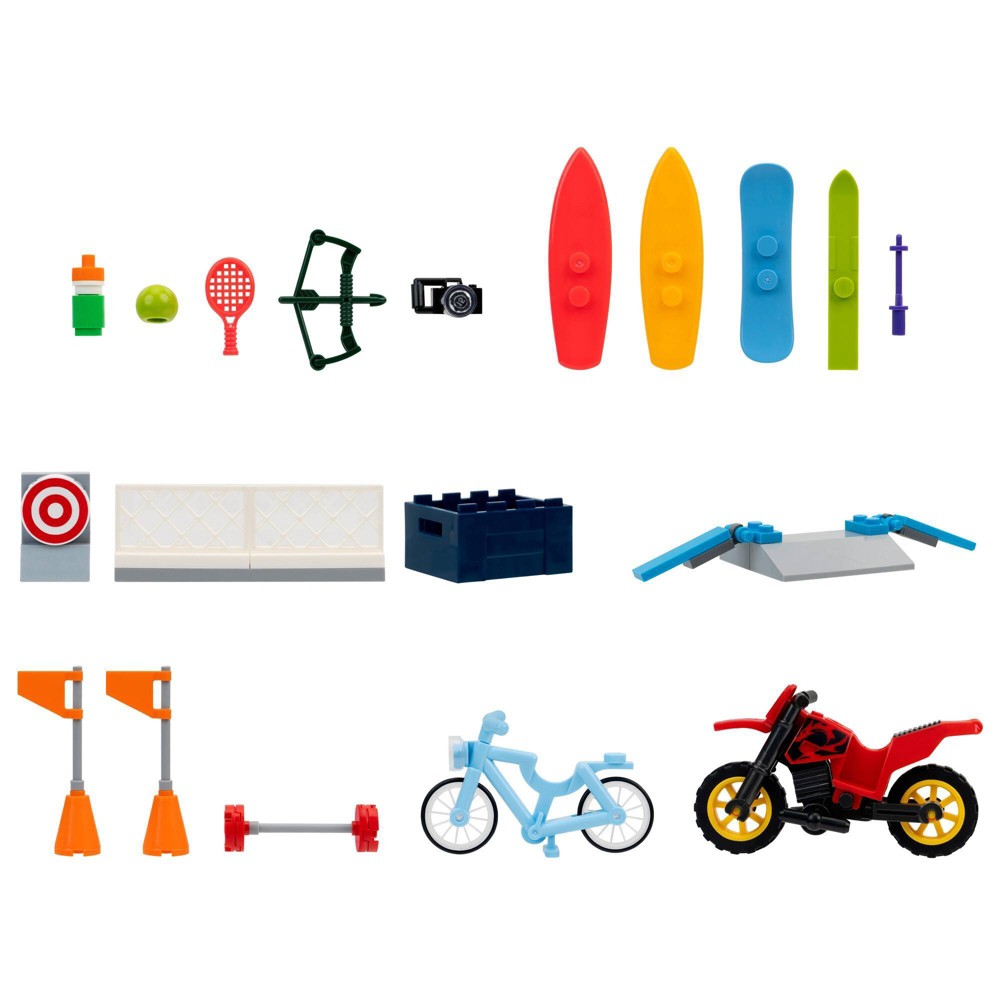 BLDR Sports Pack Accessory Set: 70-Piece Building Kit for Creative Thinking, Toy Components, ABS Material