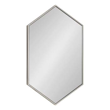 31" x 22" McNeer Hexagon Wall Mirror Silver - Kate & Laurel All Things Decor